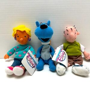 Lot Of 3 Disney Doug Cartoon - Patti, Doug, & Pork Chop - 8" NWT RARE